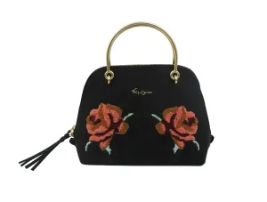 City Blooms Dome Satchel in Black