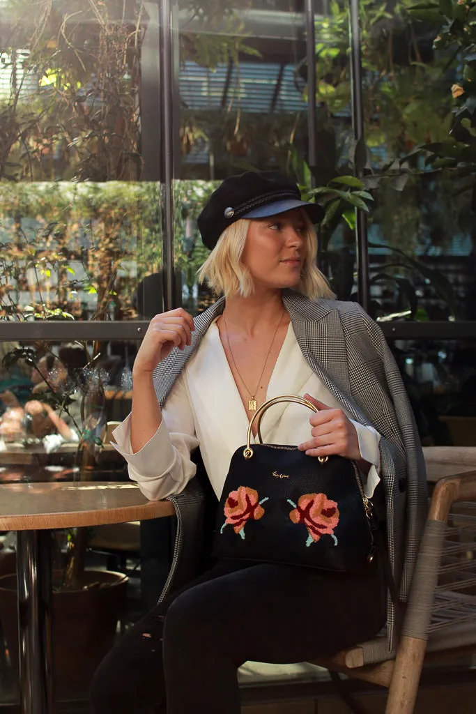 City Blooms Dome Satchel in Black