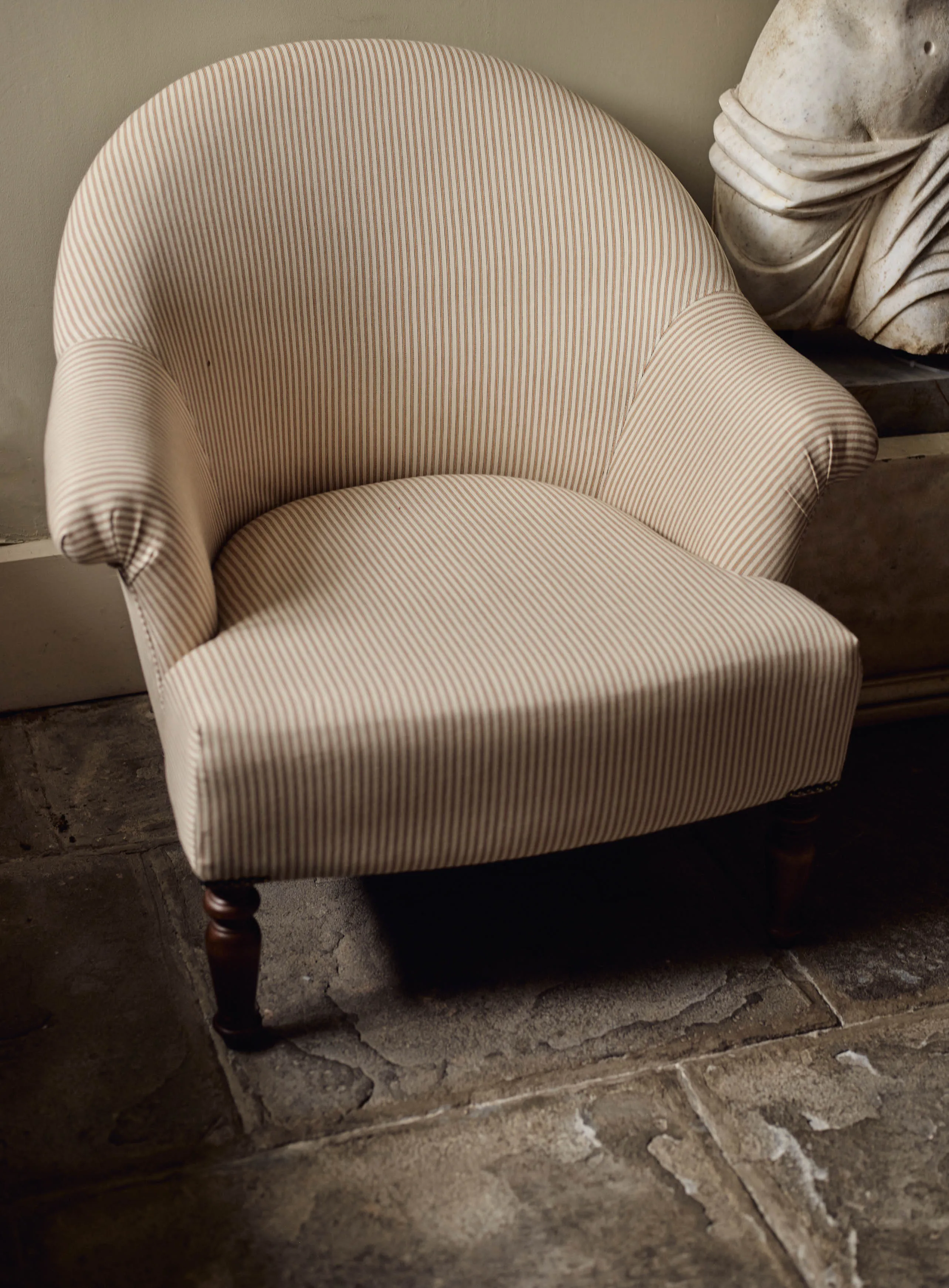 Clandon Armchair, Heritage Ochre Stripe