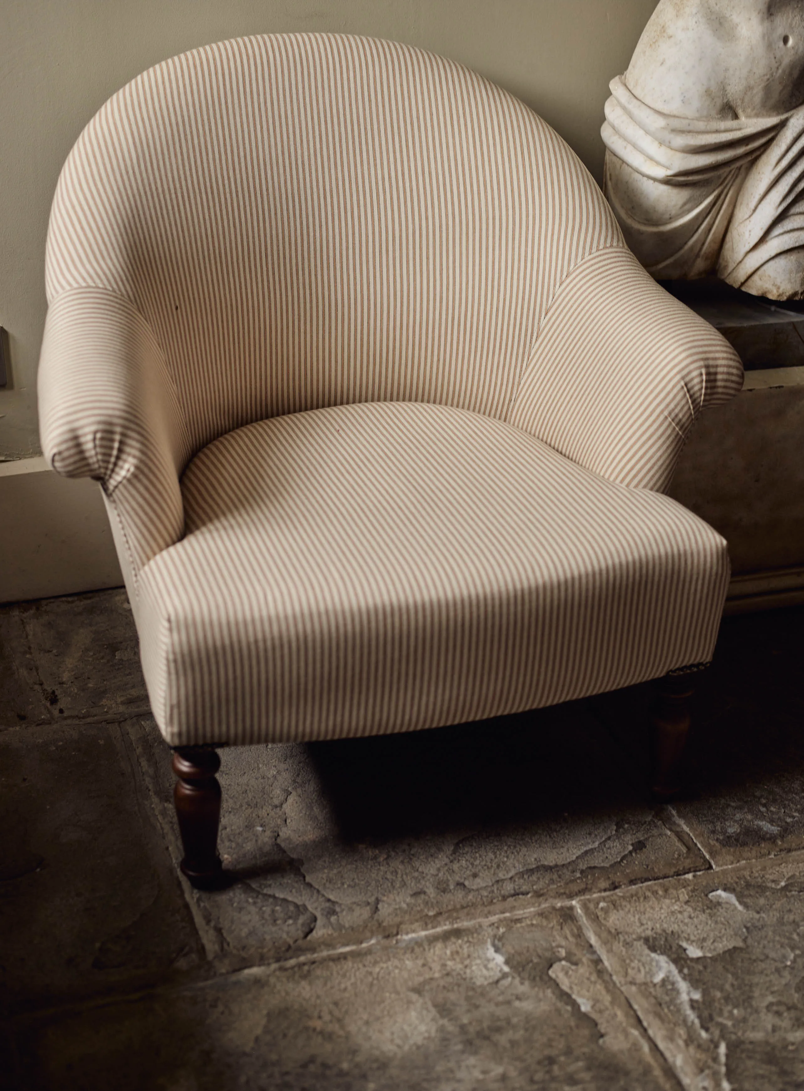 Clandon Armchair, Heritage Ochre Stripe