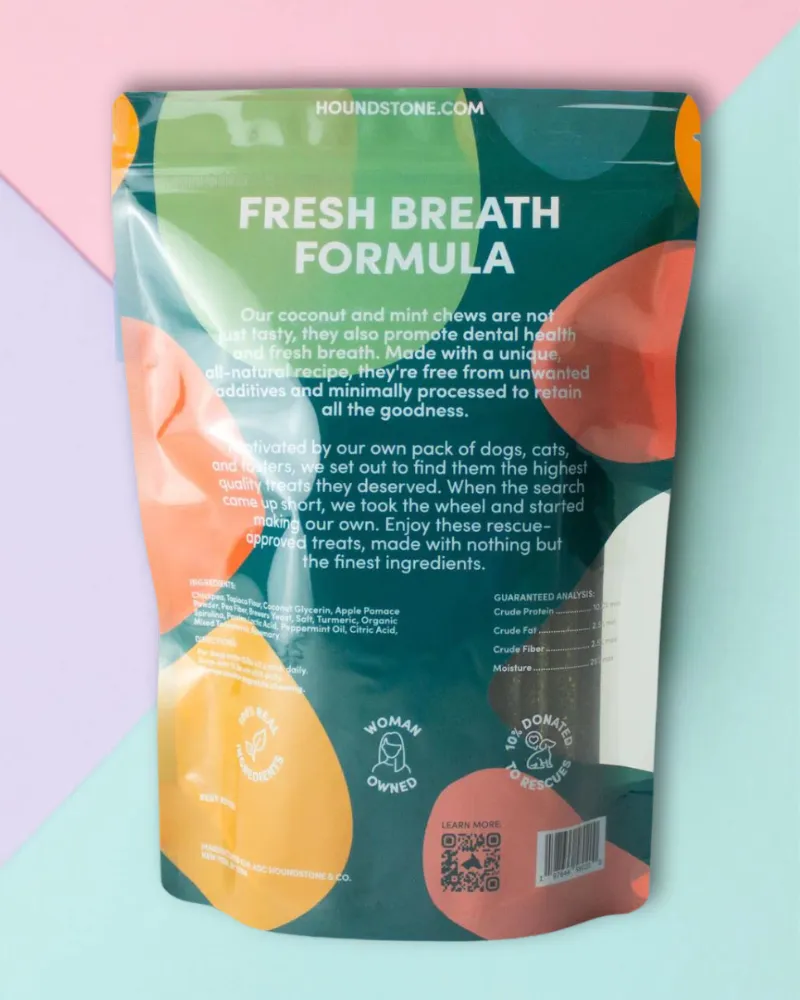 Coconut Mint Dental Dog Chews