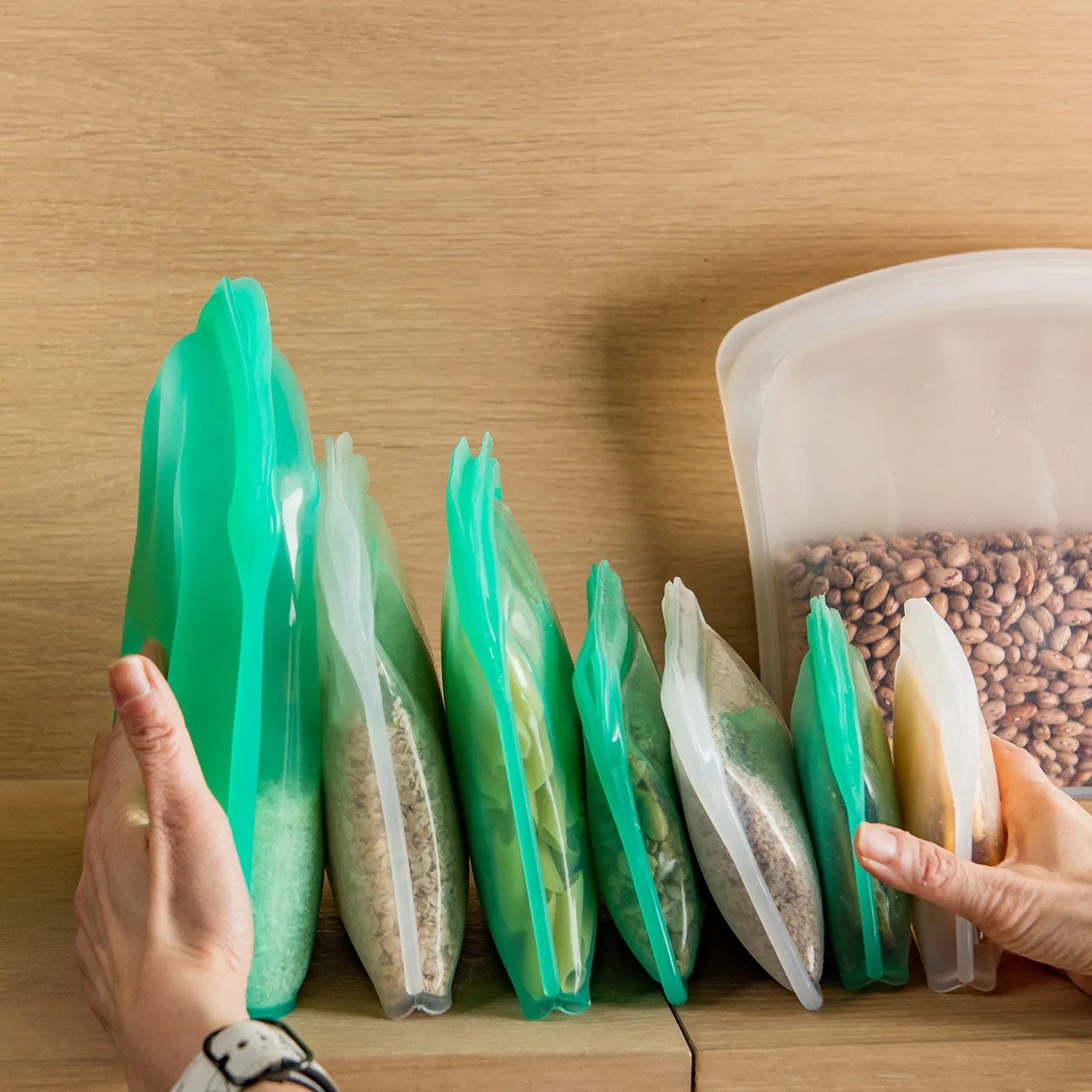 Cuisipro Pack-It Silicone Reusable Storage Bag, Set of 2, 200ml/6.75 oz