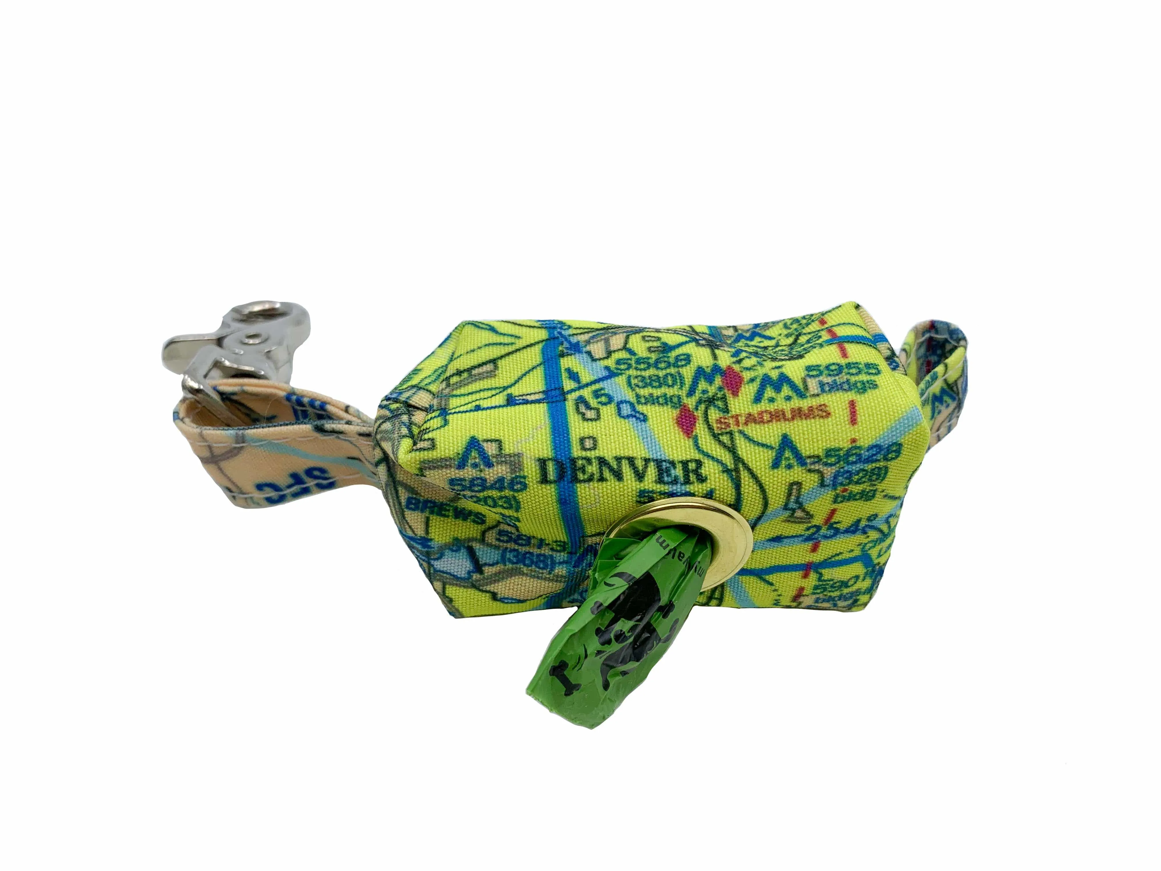Custom Aviation Map Dog Waste Bag Dispenser