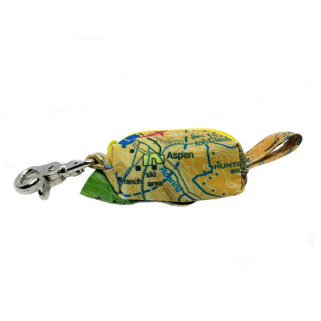 Custom Aviation Map Dog Waste Bag Dispenser