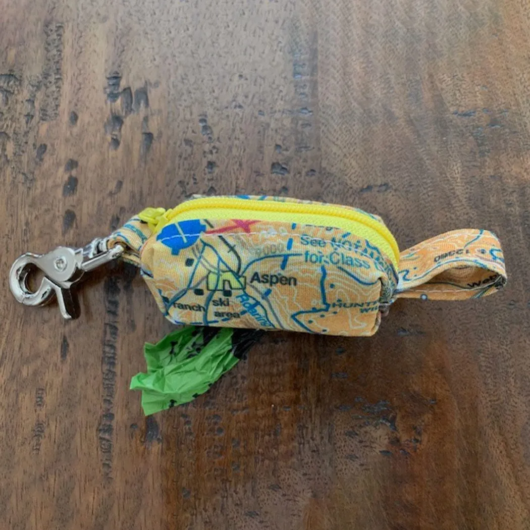 Custom Aviation Map Dog Waste Bag Dispenser