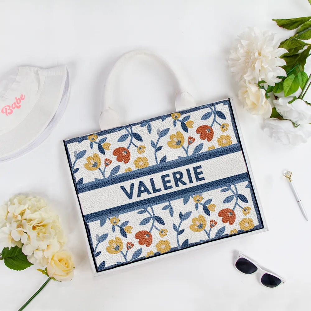 Custom Flower Tote Bag