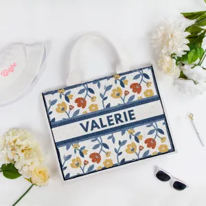 Custom Flower Tote Bag