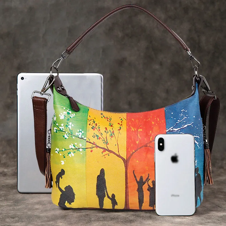 Cute Ladies Leather Shoulder Bags Genuine Leather Handbags For Women