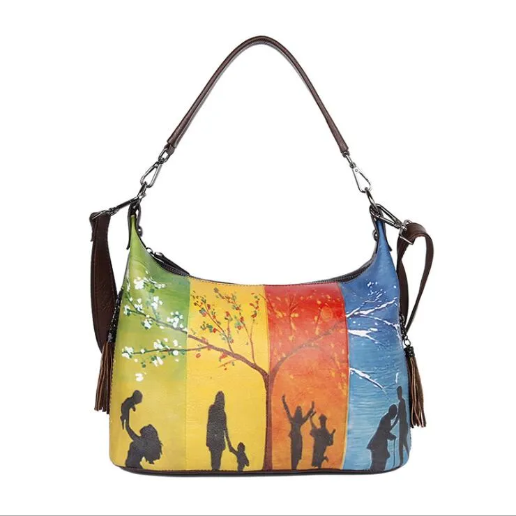 Cute Ladies Leather Shoulder Bags Genuine Leather Handbags For Women