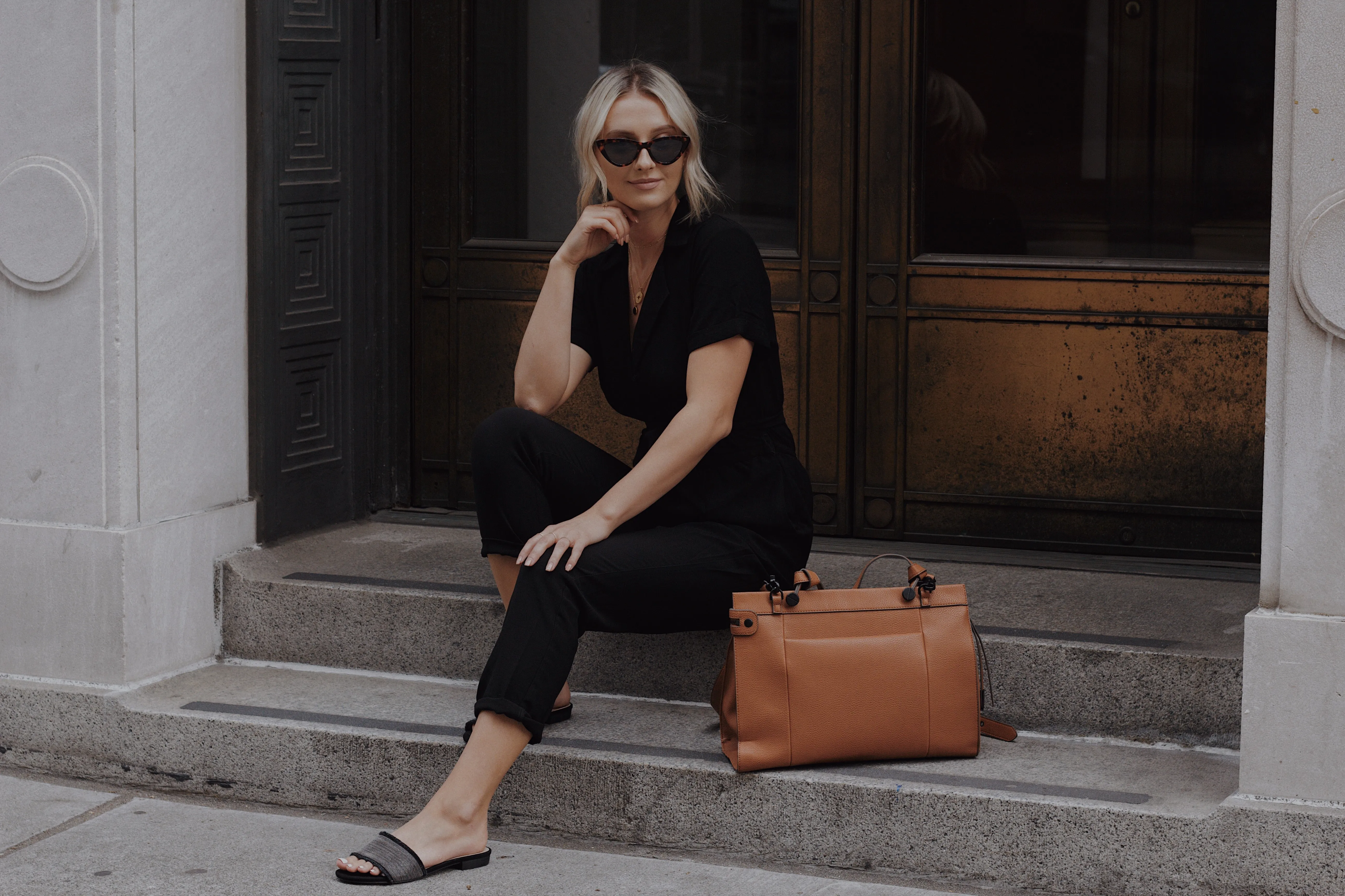 Dione Satchel in Cognac