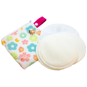 DooDooMooky Bamboo Nursing Pad Mooky Flower Pink Tag