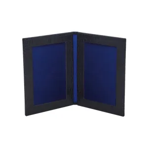 Double Leather Photo Frame 6x4 Inch - Navy Croc