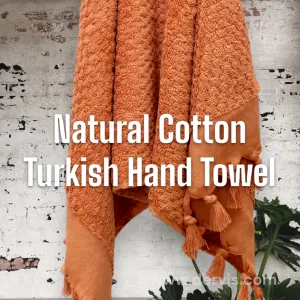 Elegant Natural Cotton Hand-Woven Turkish Terry Hand Towel