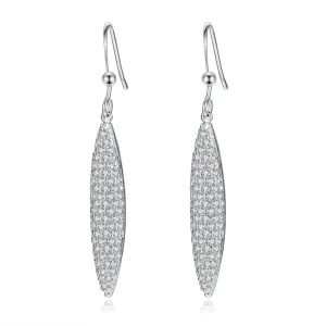 Elliptical Drop Diamond Earrings