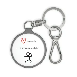 Family Fight Keyring Tag