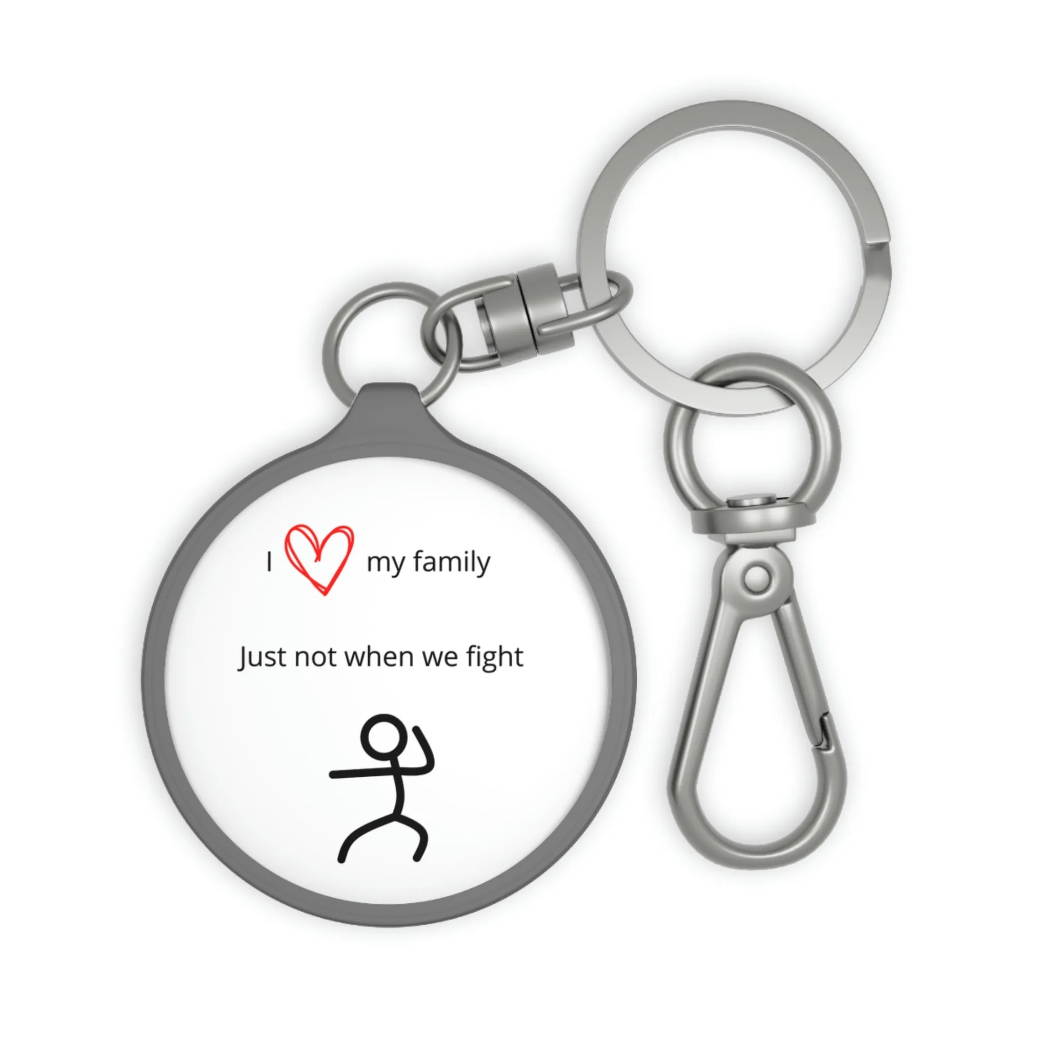 Family Fight Keyring Tag