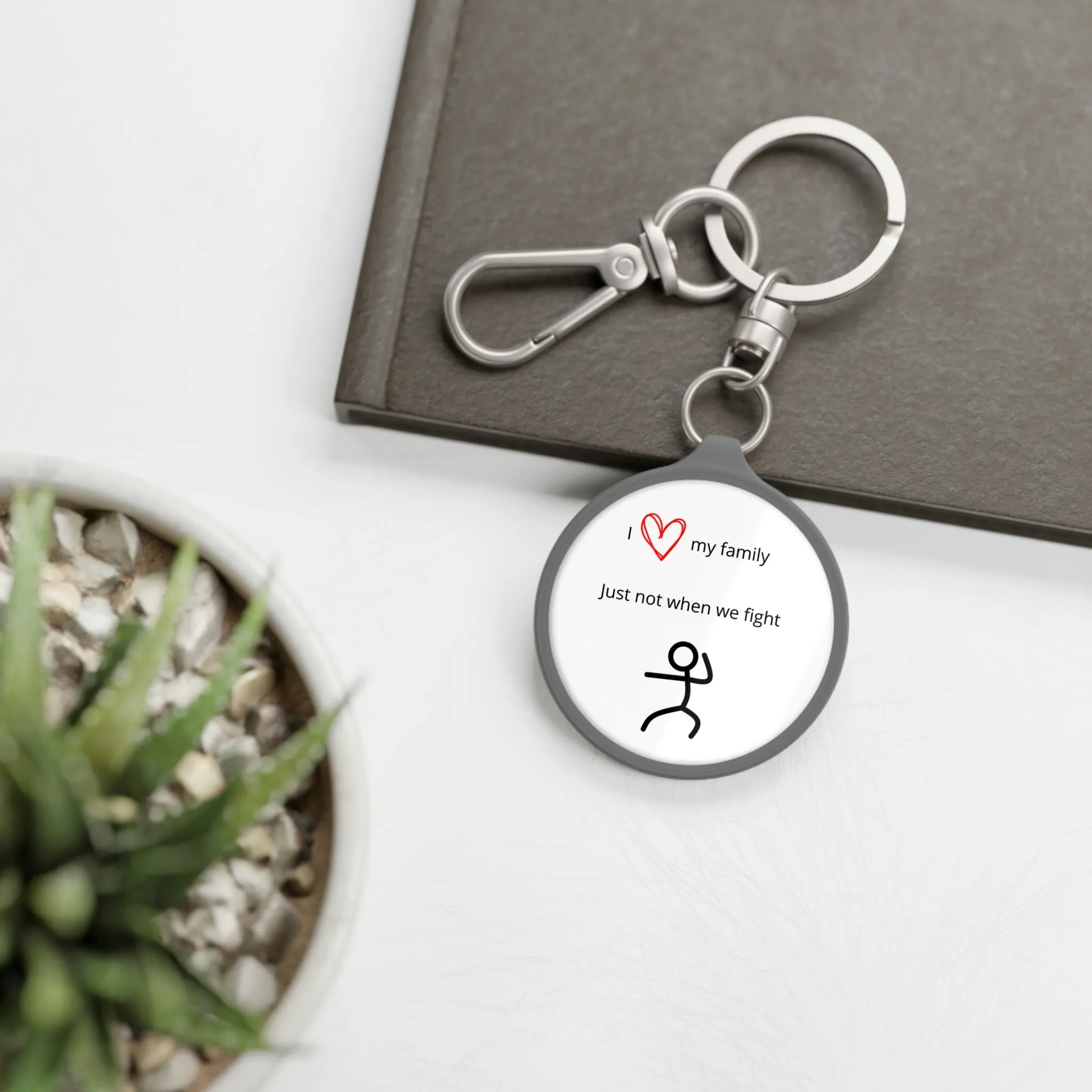 Family Fight Keyring Tag