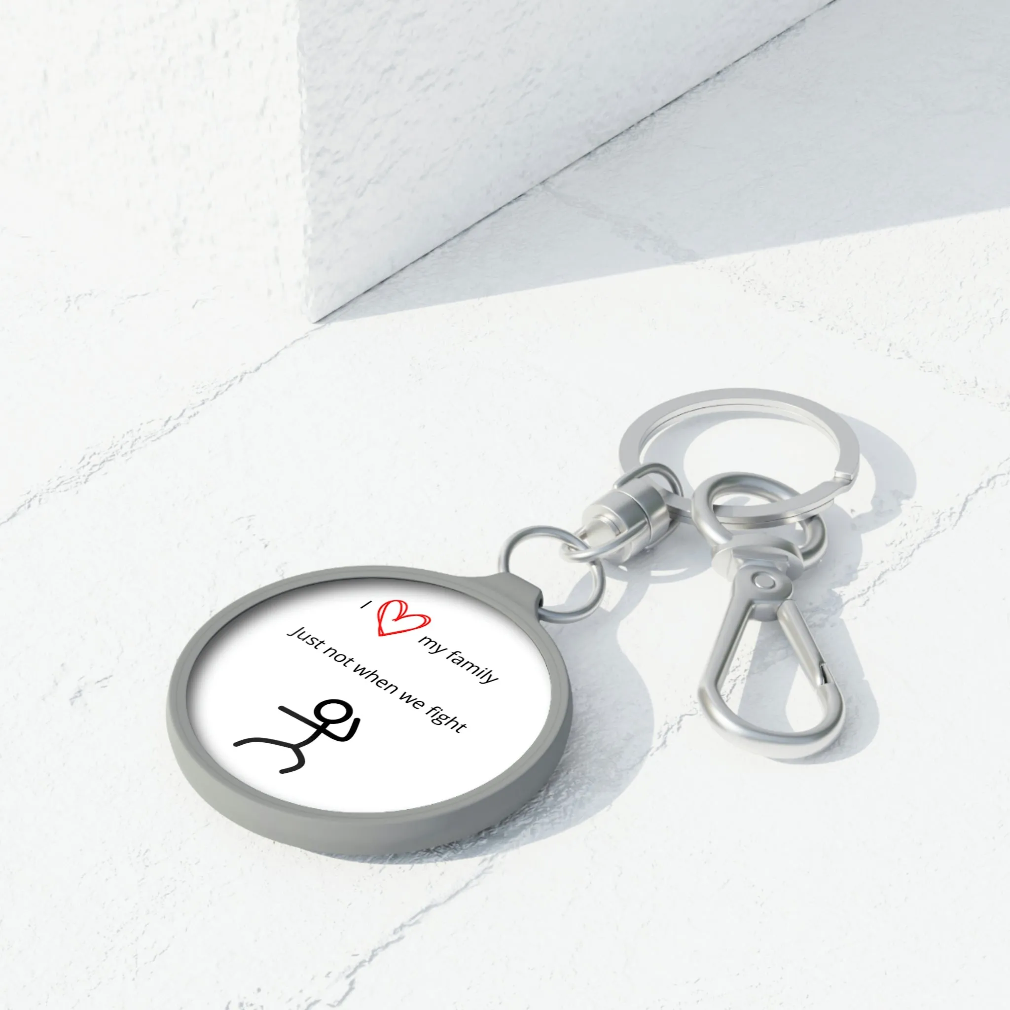 Family Fight Keyring Tag