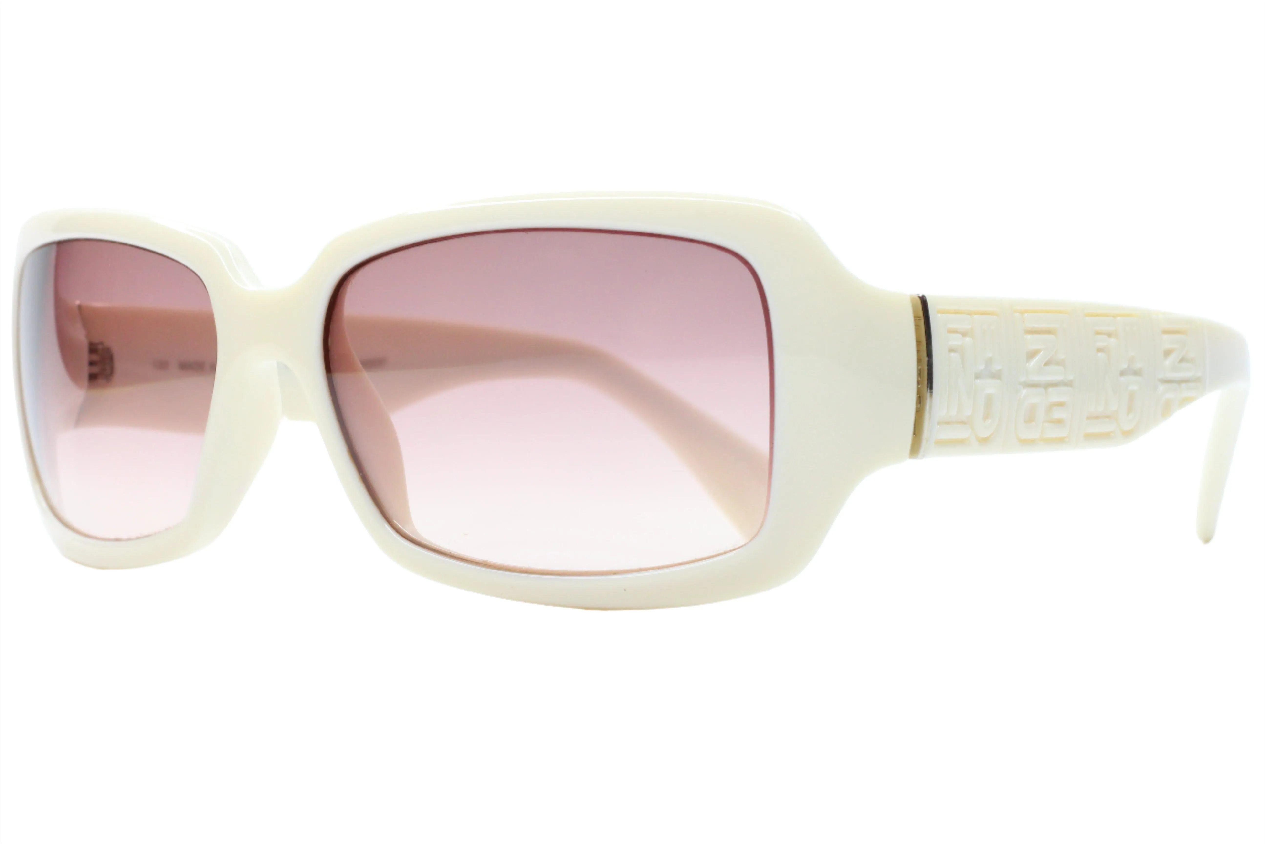 Fendi FS5008 Off White Gradient Acetate Luxury Italy Sunglasses