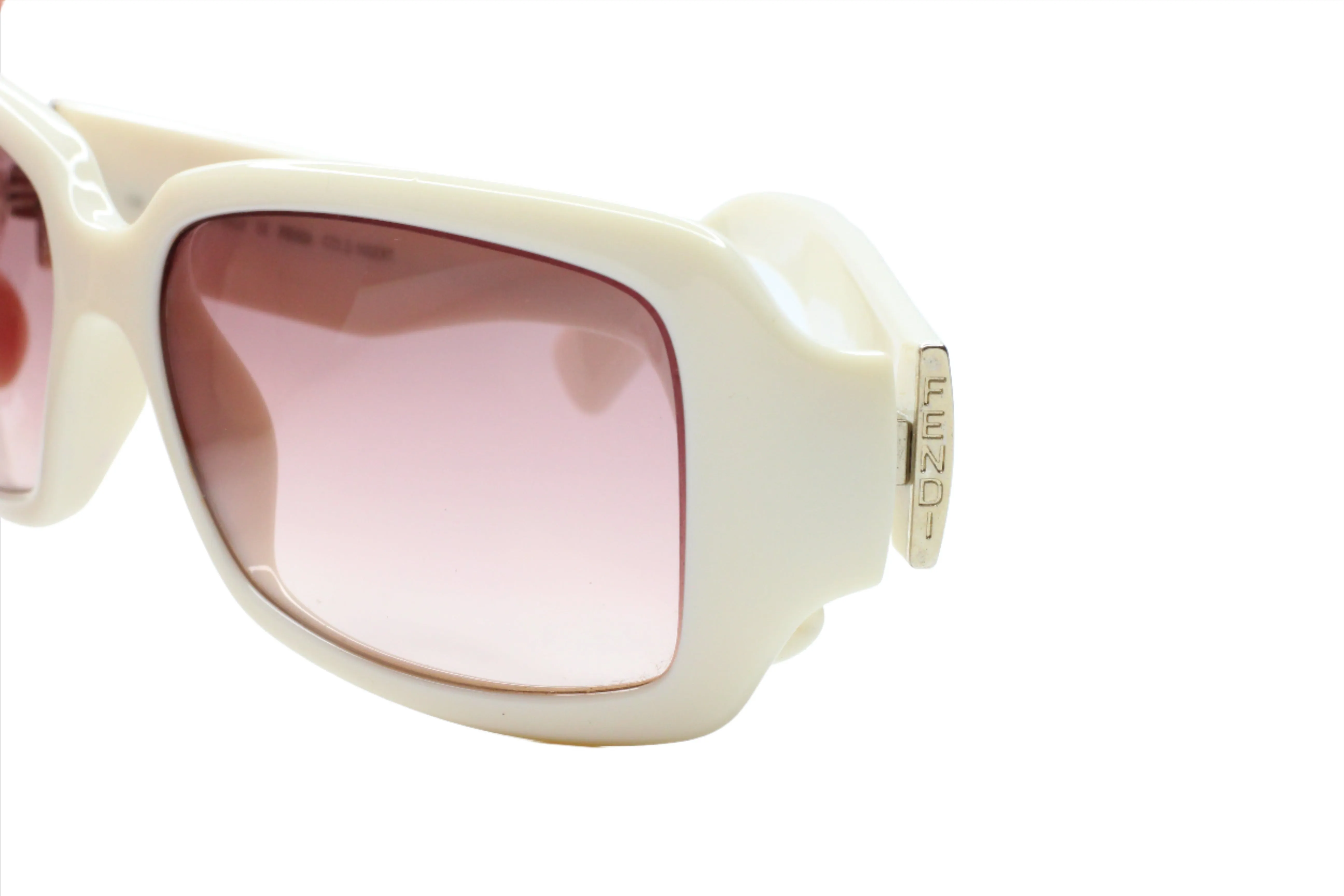 Fendi FS5008 Off White Gradient Acetate Luxury Italy Sunglasses