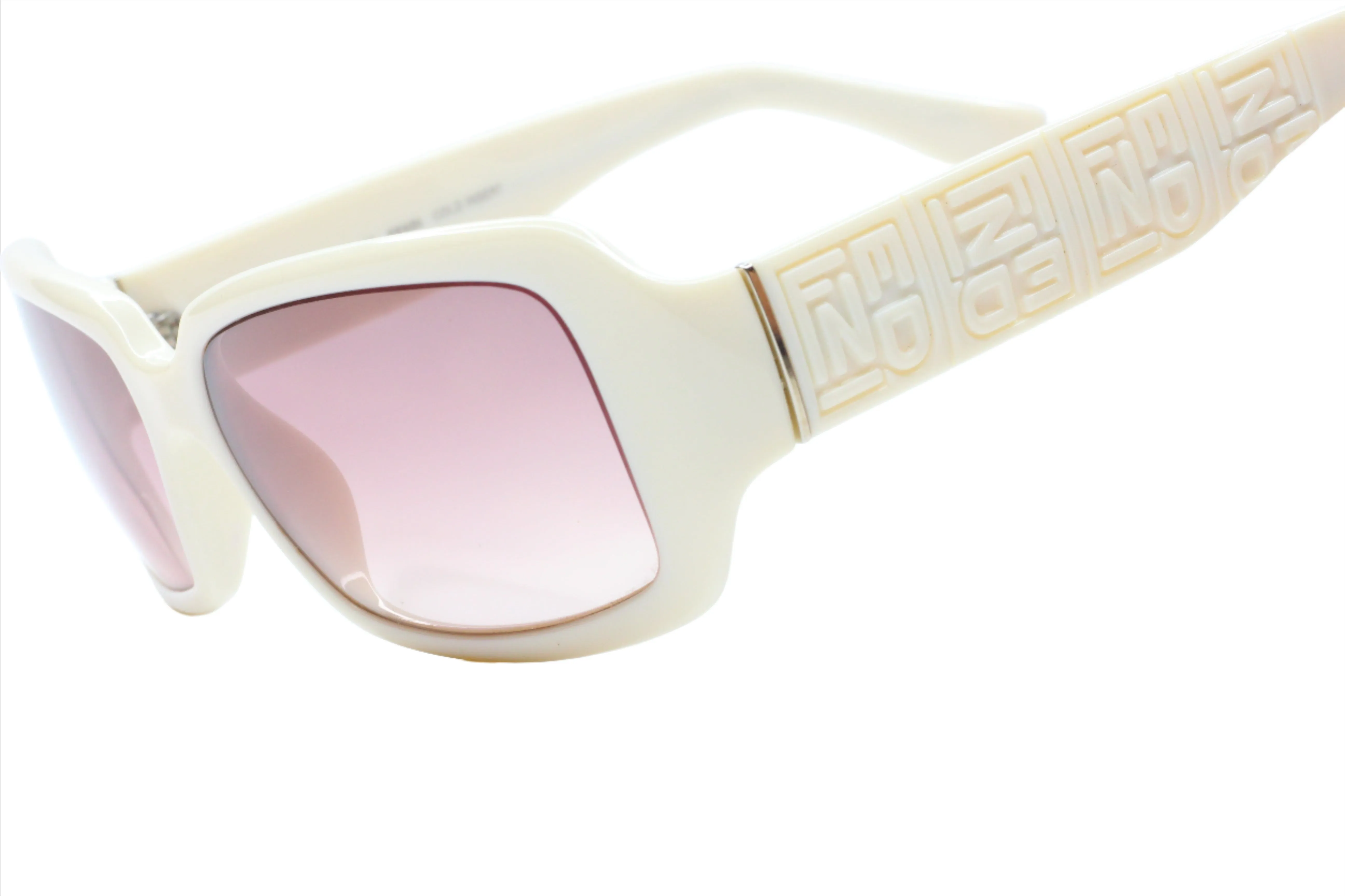 Fendi FS5008 Off White Gradient Acetate Luxury Italy Sunglasses