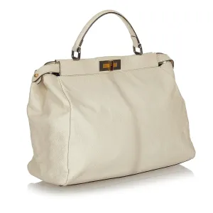 Fendi Large Peekaboo Leather Satchel (SHG-usPpvT)