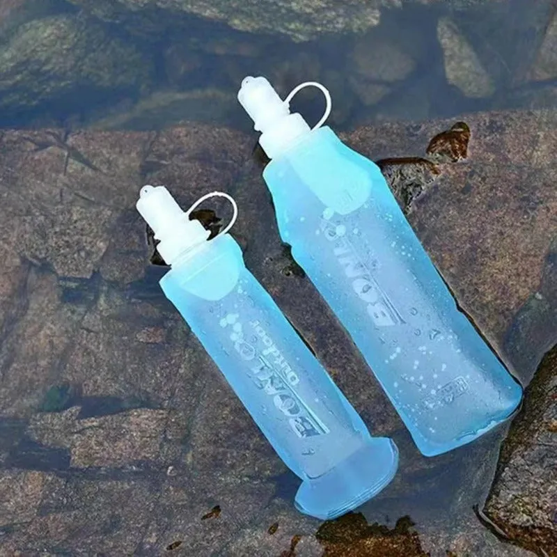 Foldable Water Bottle: Collapsible for Running, Camping, Hiking - TJR6B7N