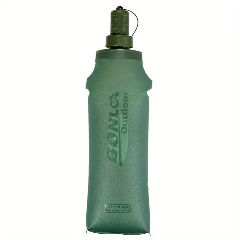 Foldable Water Bottle: Collapsible for Running, Camping, Hiking - TJR6B7N