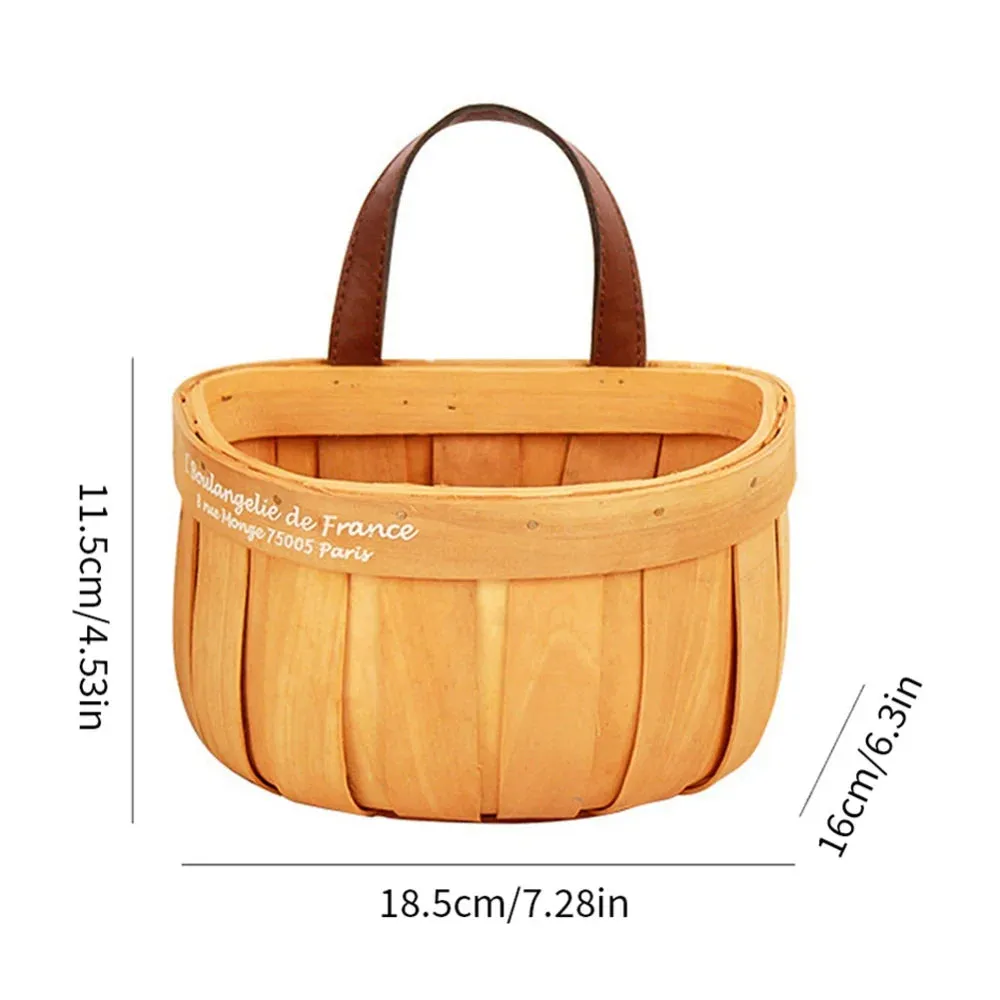 French Market Handcrafted Wooden Basket