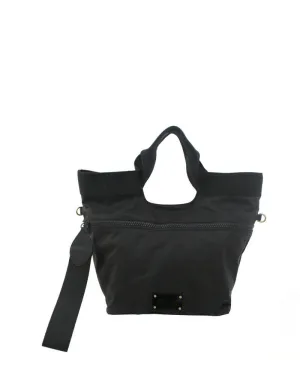Fusion Zip Nylon Tote in Black