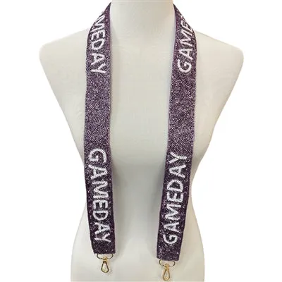 Game Day Seed Bead Bag Strap