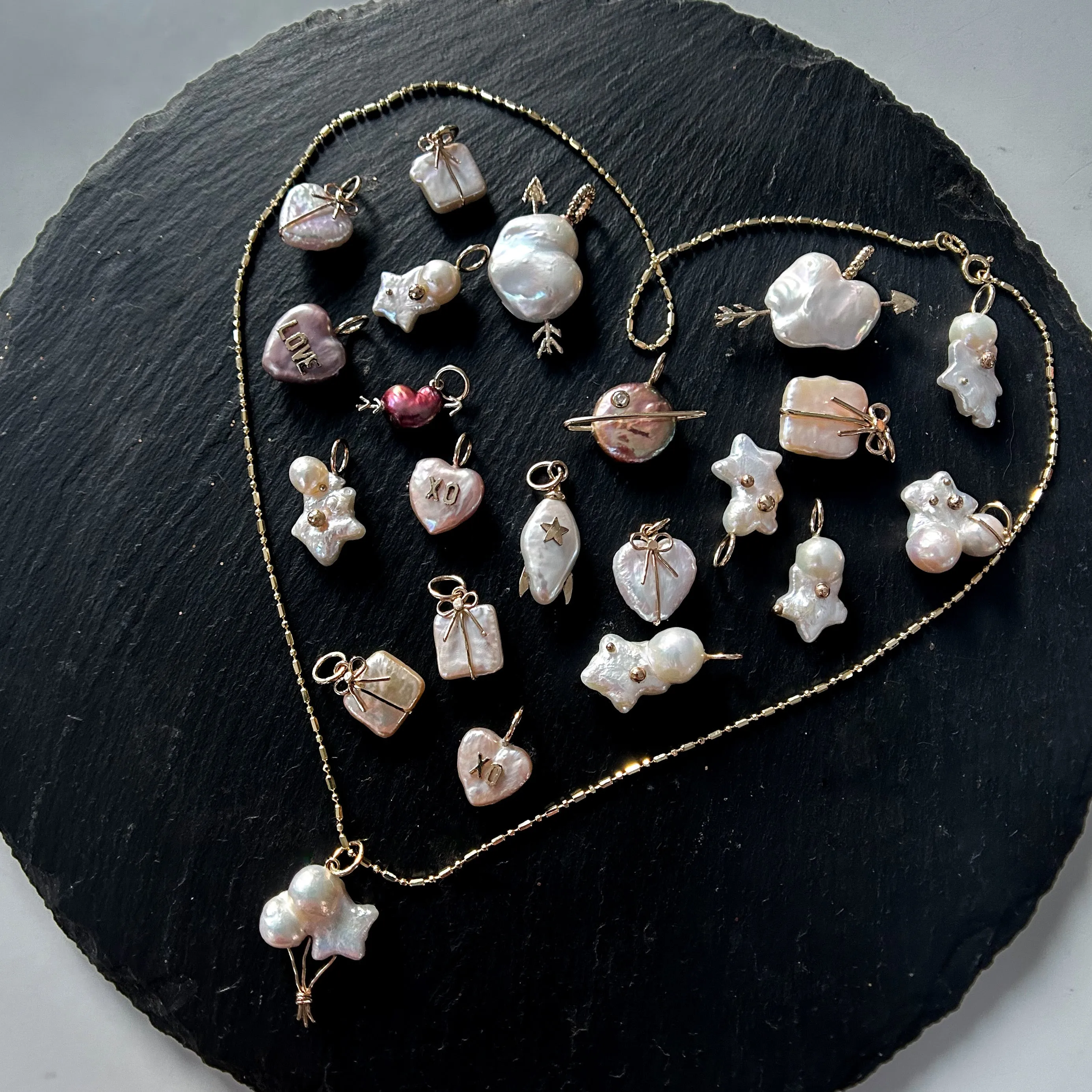 Gift Box Pearl Charms