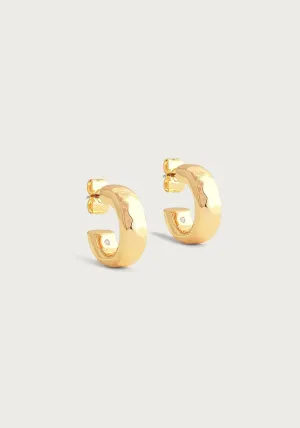 Gold Farrier Huggie Hoops