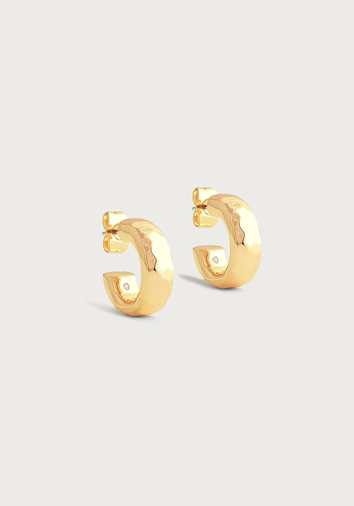 Gold Farrier Huggie Hoops