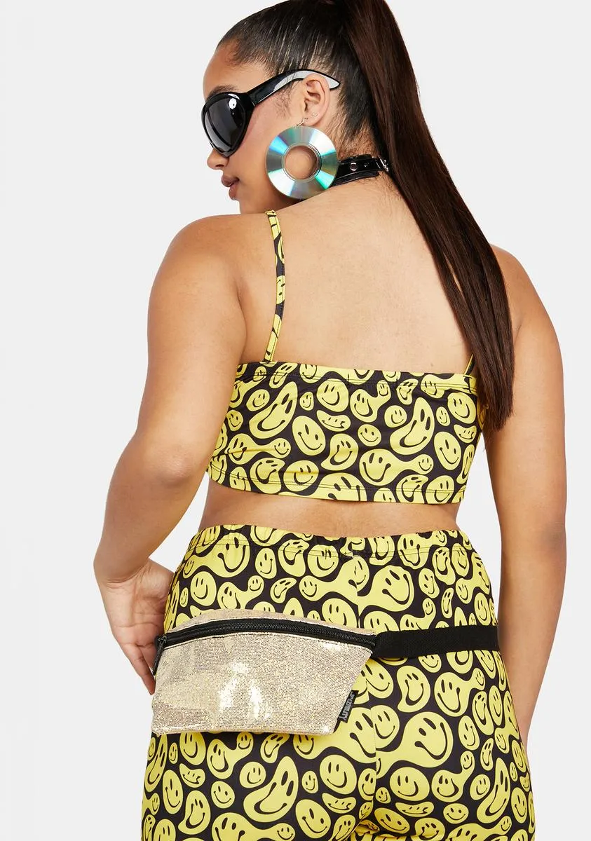 Gold Glam Glitter Fanny Pack
