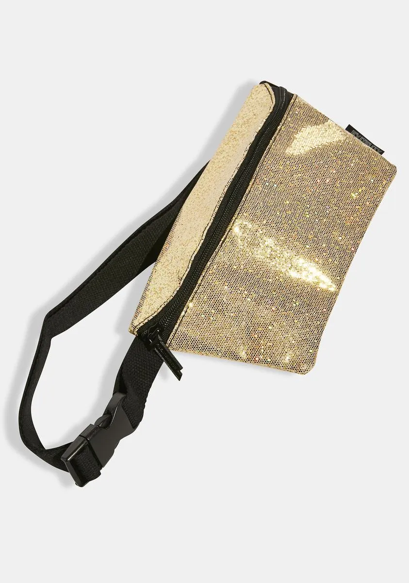 Gold Glam Glitter Fanny Pack