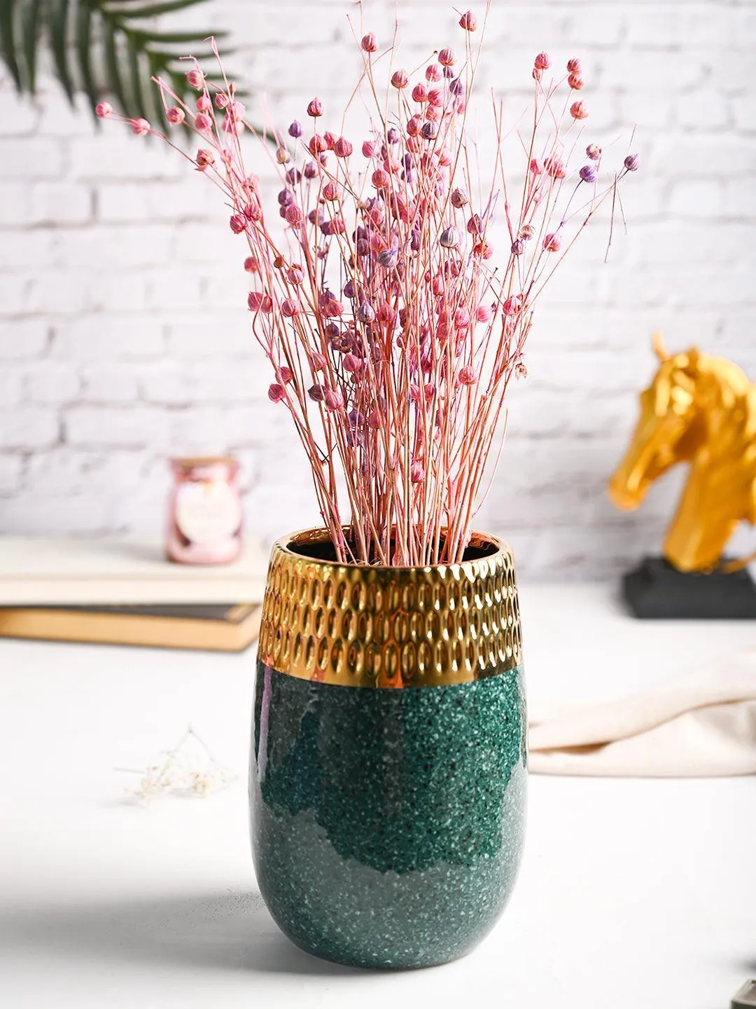 Golden Edge   Ceramic Vase
