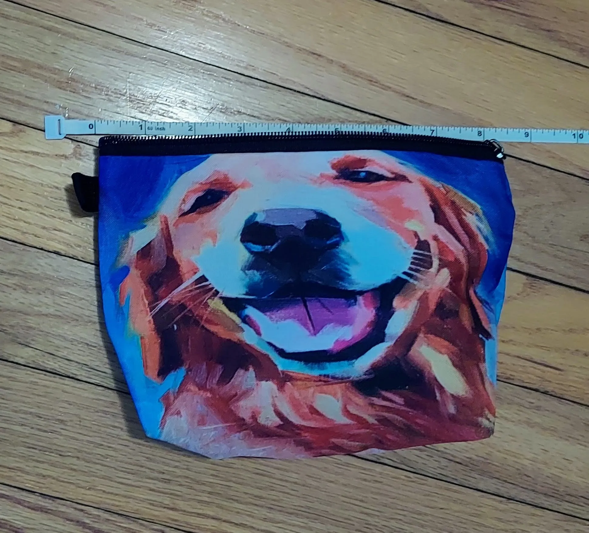Golden Retriever Dog Makeup Grooming Bag Clutch Purse