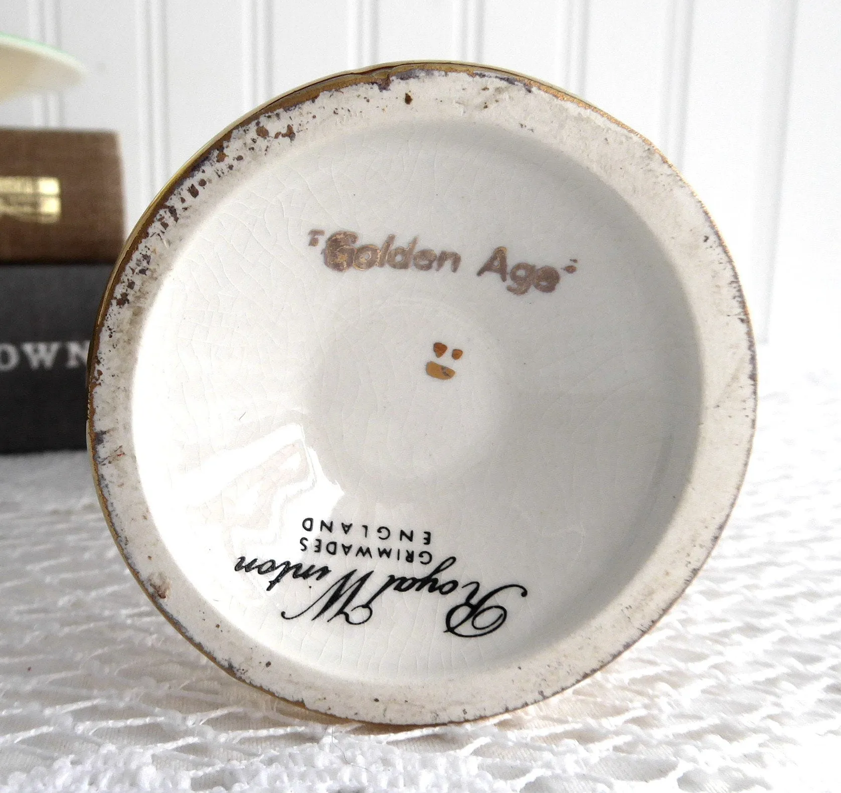 Gorgeous Royal Winton Golden Age Vase Vintage 1960s Gold Luster Elegant