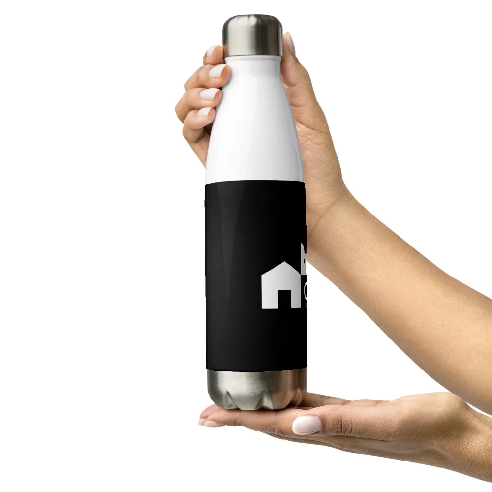 Grateful Stainless Steel Water Bottle In Black