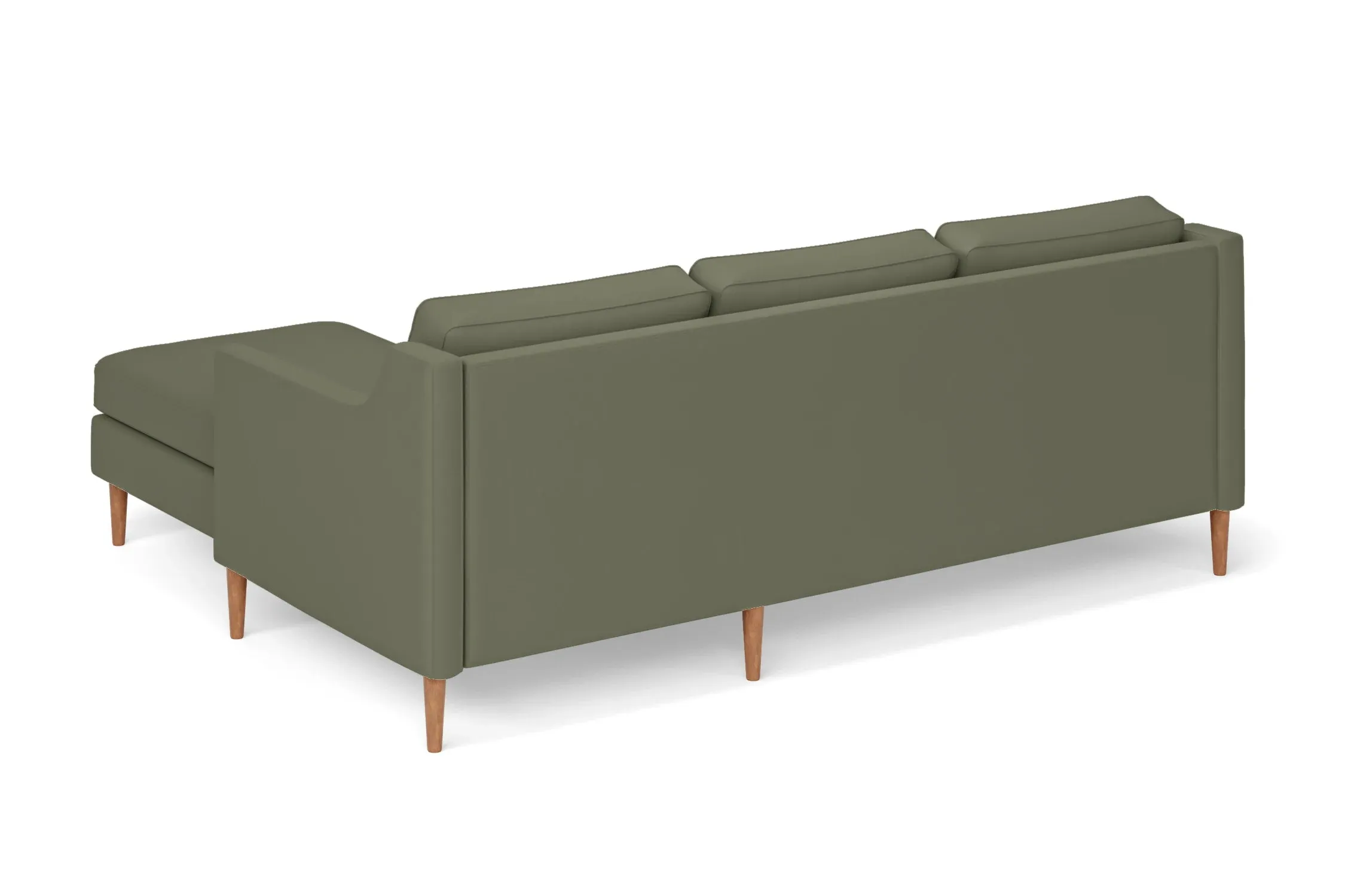 Greco 3 Seater Right Hand Facing Chaise Lounge Corner Sofa Sage Leather