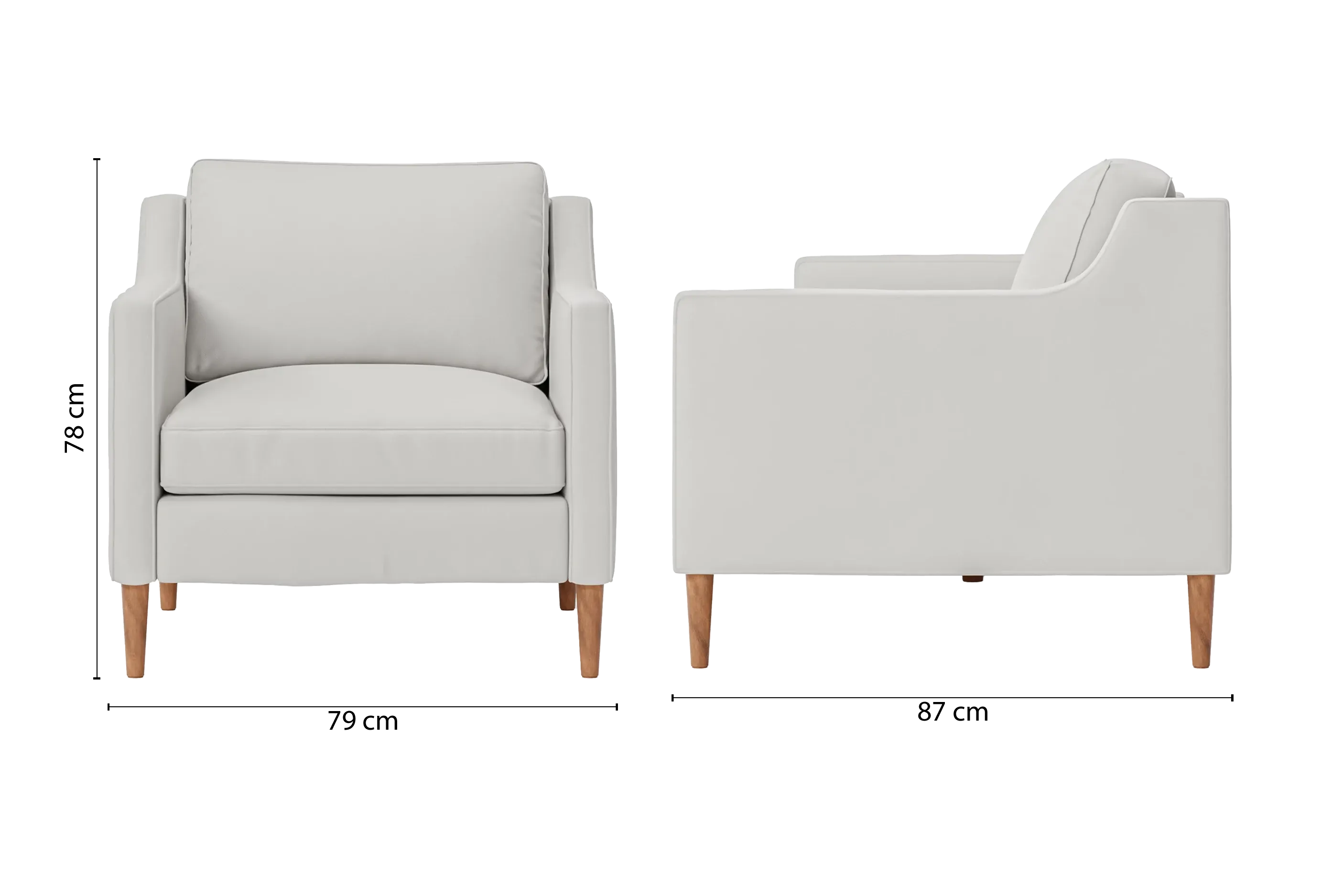 Greco Armchair White Leather