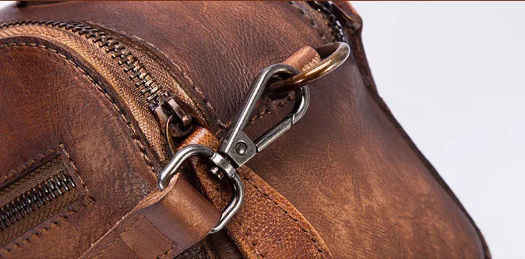 Handmade Womens Embossed Leather Handbags Cross Shoulder Bag For Women
