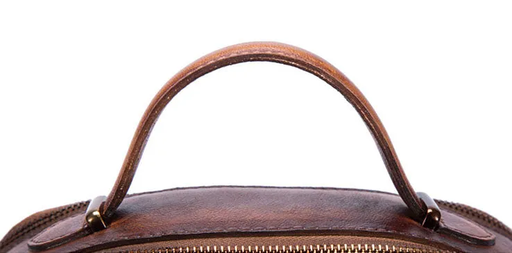 Handmade Womens Embossed Leather Handbags Cross Shoulder Bag For Women