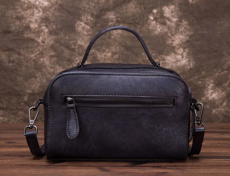 Handmade Womens Embossed Leather Handbags Cross Shoulder Bag For Women