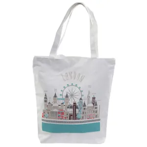 Handy Cotton Zip Up Shopping Bag - London Icons CBAG53