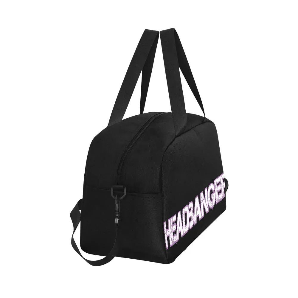 HeadBanger BlK Duffle Travel Bag with shoe compartment