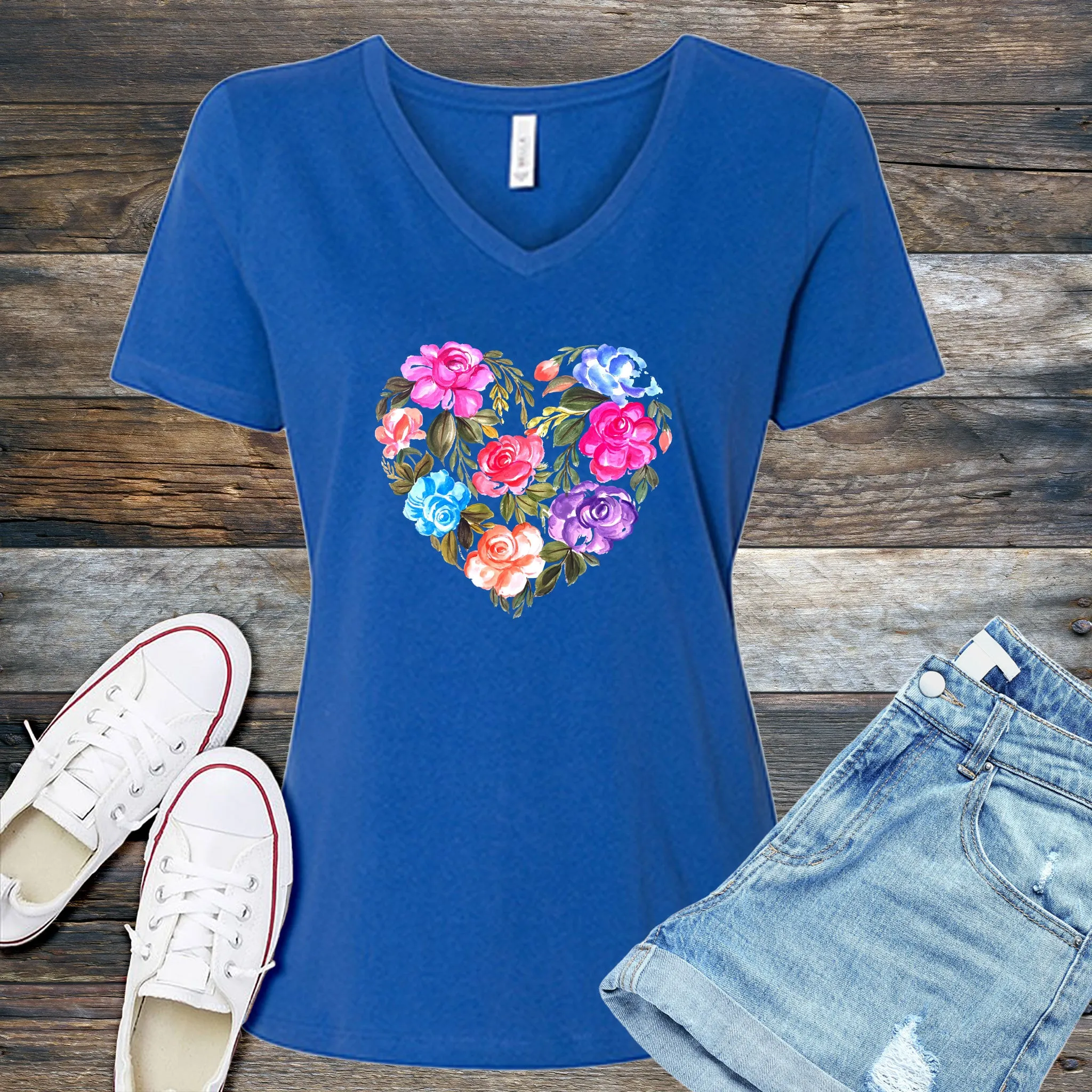 Heart Of Roses V-Neck