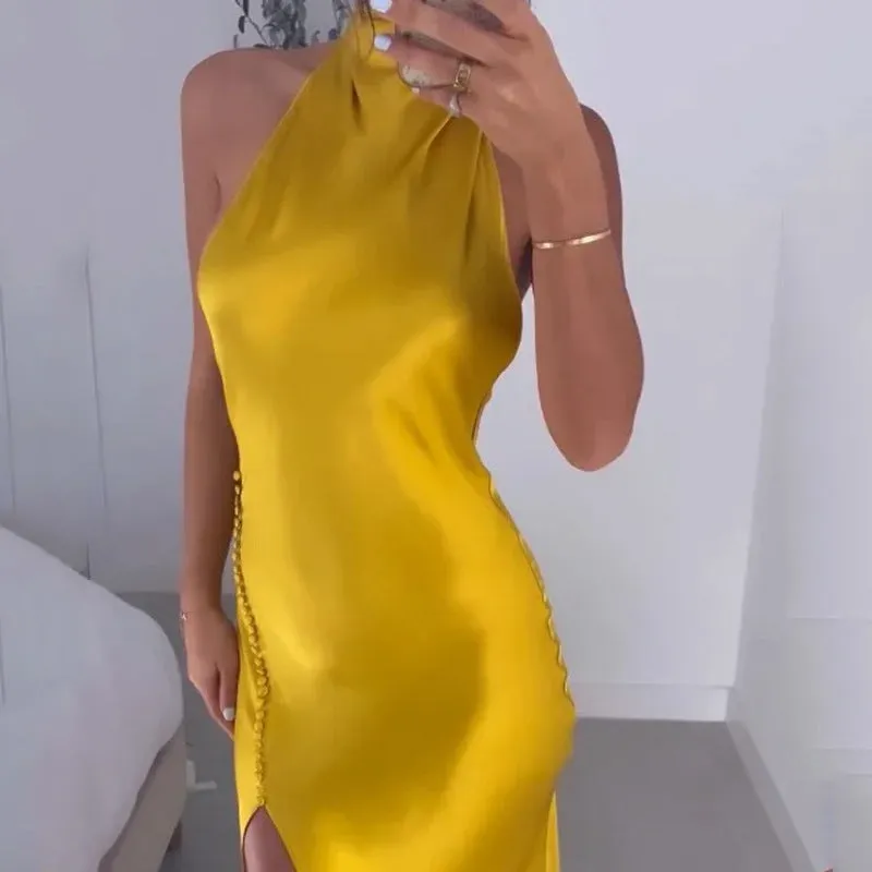 Irregular Sexy Backless Dress