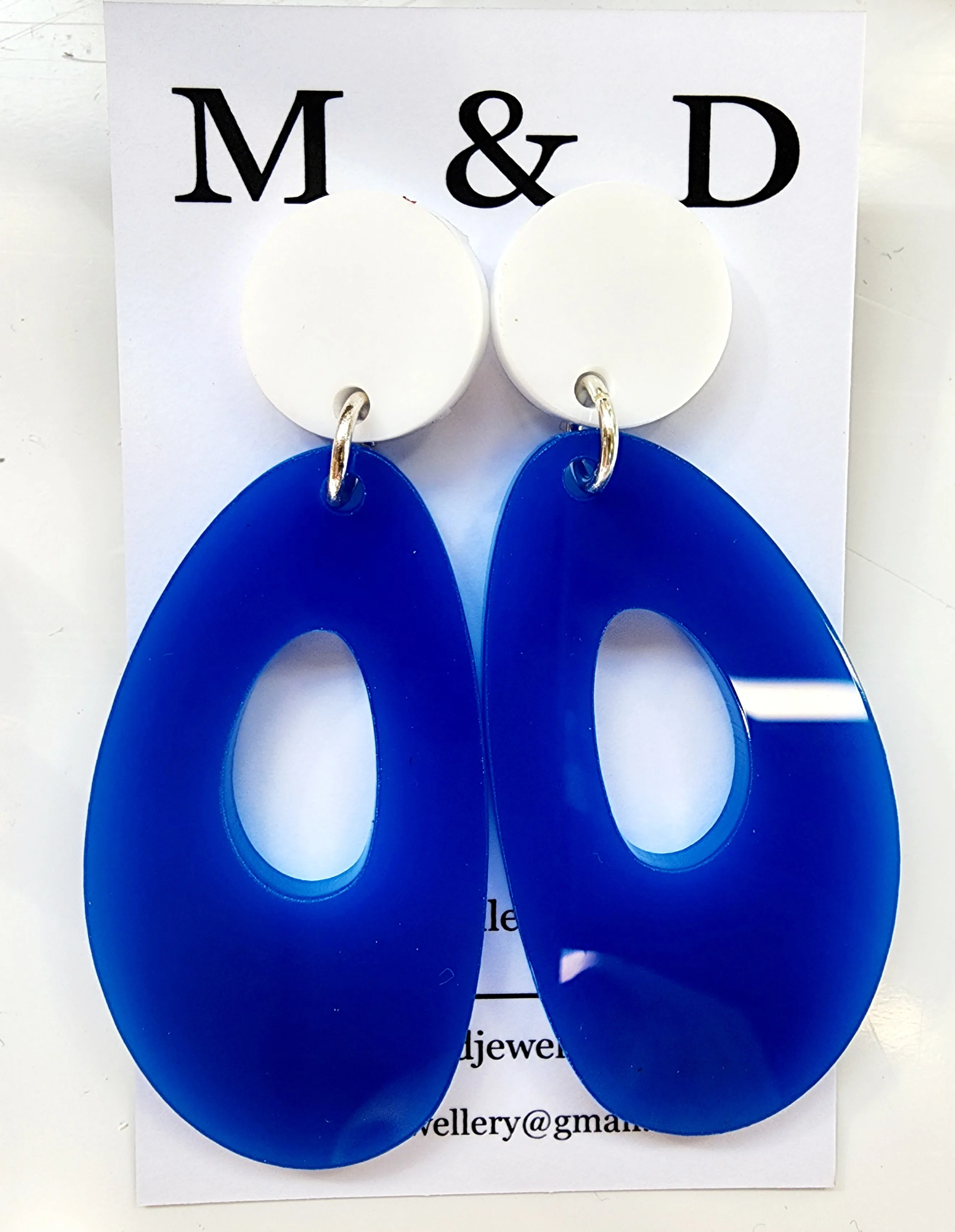 Jelly Ovals Stud Dangles Earrings